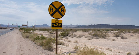 Jernbaneoverskæring,Ørken,RXR,Route 66