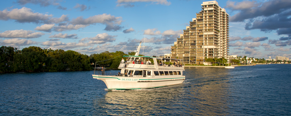 Miami,Havn,Turbåd,Island Lady,Aftensol,Lejligheder