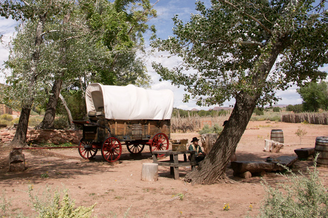 Hestevogn,Cowboys,Pipe Spring NM,Træer